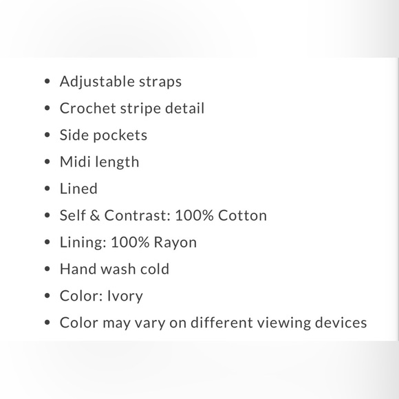 NWOT Seaside Striped Crochet Midi Dress - Picture 3 of 7